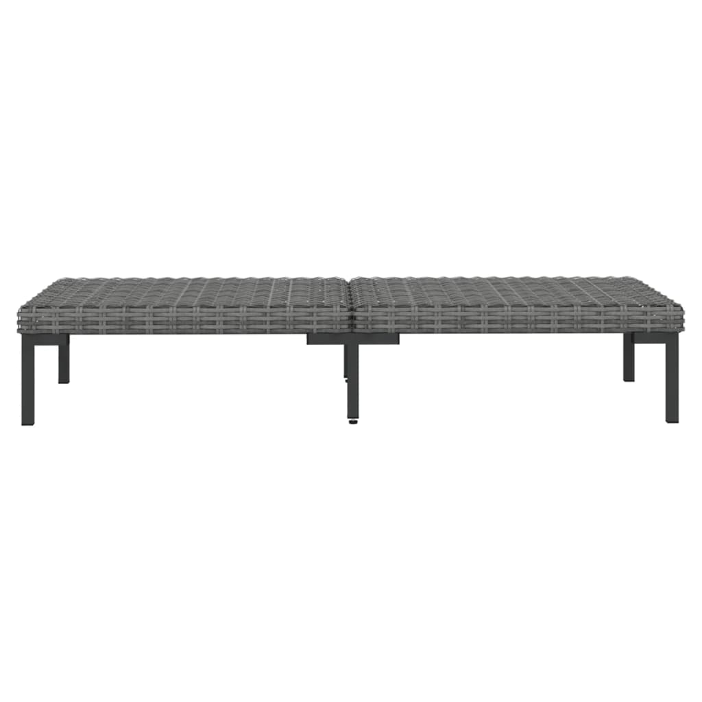7-Delige Loungeset Met Kussens Poly Rattan Donkergrijs 1