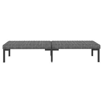 7-Delige Loungeset Met Kussens Poly Rattan Donkergrijs 1