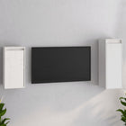 TV cabinets 2 pcs solid pine white