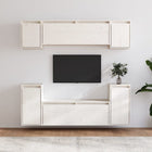 TV cabinets 6 pcs solid pine white