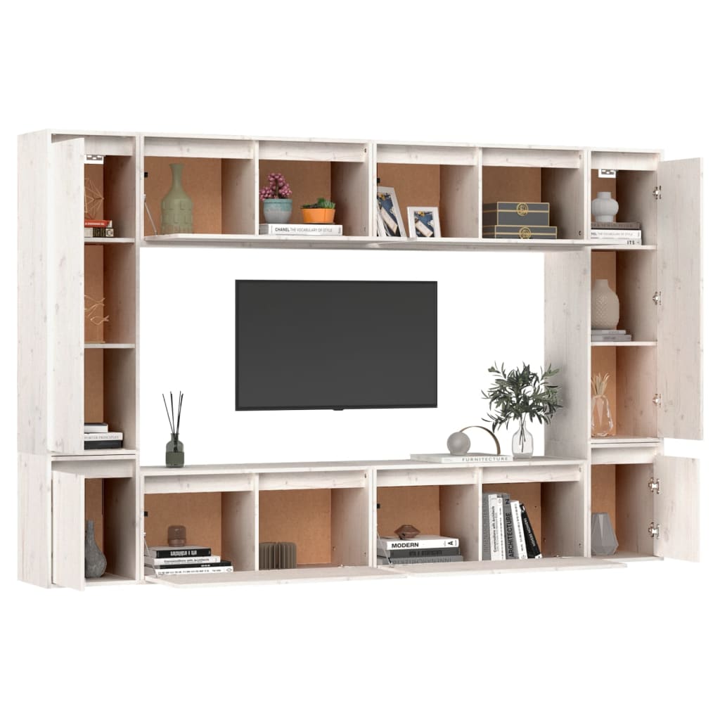 Tv-Meubelen Massief Grenenhout Wit