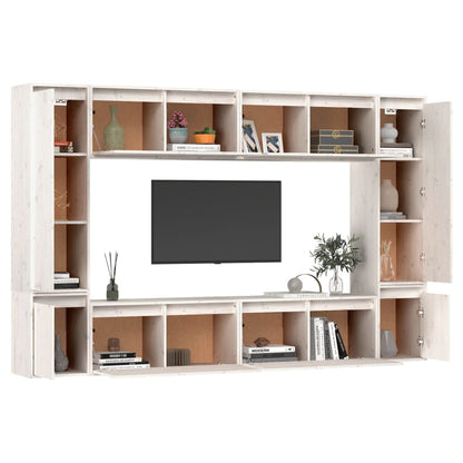 Tv-Meubelen Massief Grenenhout Wit