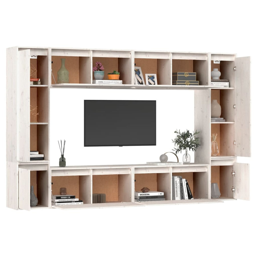 Tv-Meubelen Massief Grenenhout Wit