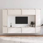 TV cabinets 8 pcs solid pine wood white