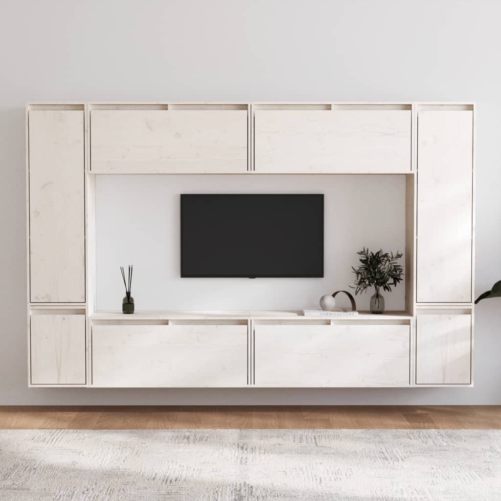 Tv-Meubelen Massief Grenenhout Wit