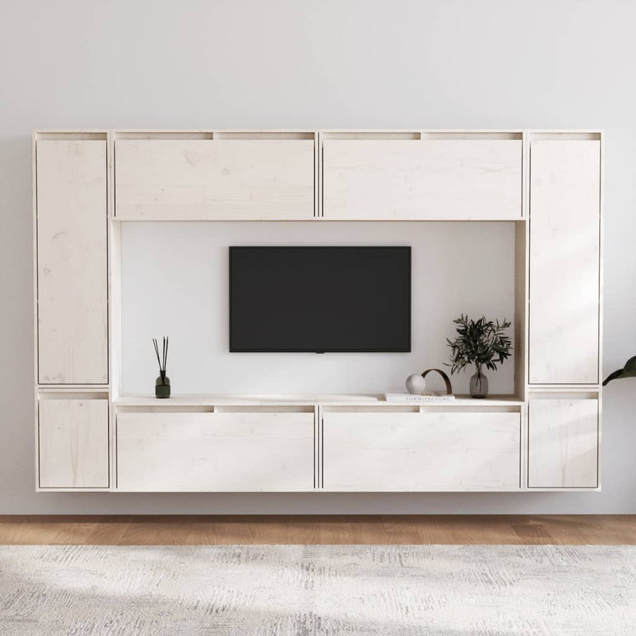 Tv-Meubelen Massief Grenenhout Wit