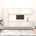 TV cabinets 6 pcs solid pine white