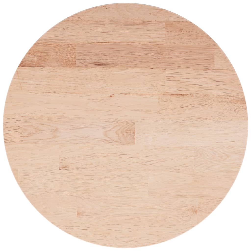 Tafelblad rond Ø30x1,5 cm onbehandeld massief eikenhout Ø 30 x 1.5 cm Naturel