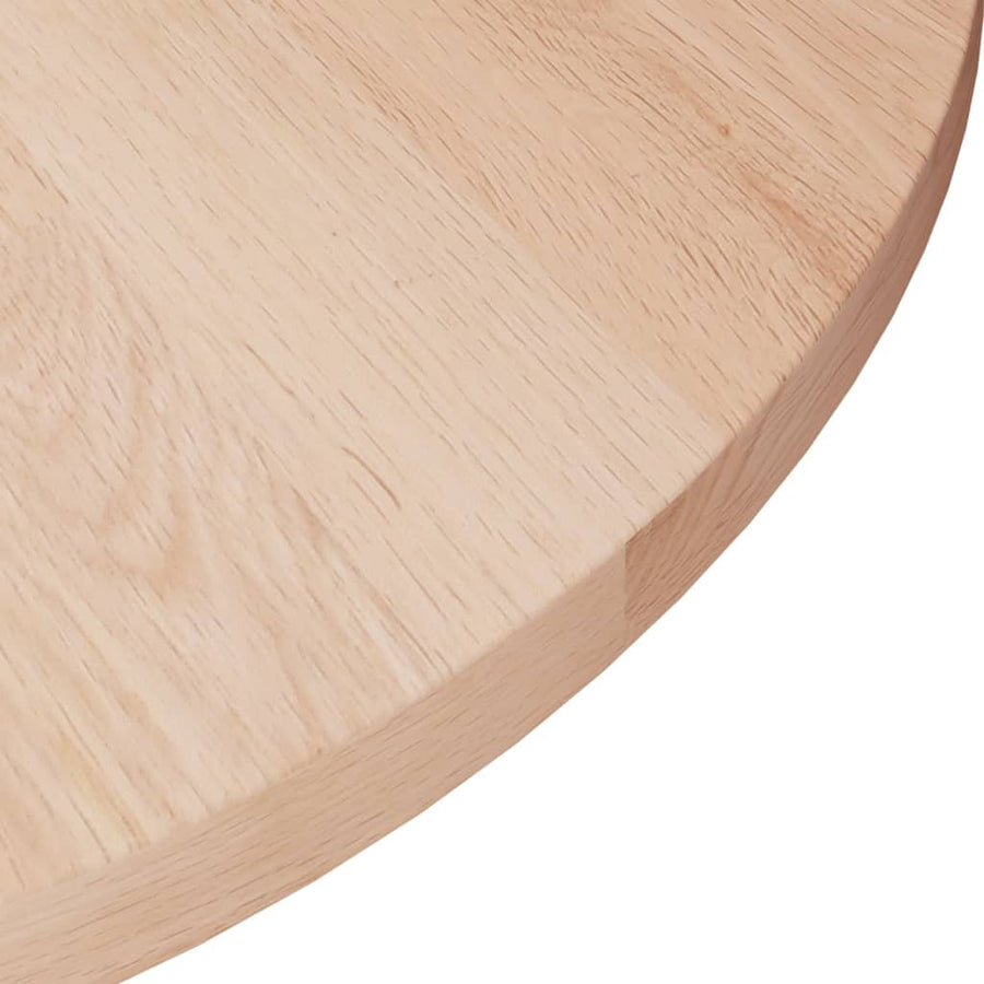 Tafelblad rond Ø30x1,5 cm onbehandeld massief eikenhout Ø 30 x 1.5 cm Naturel