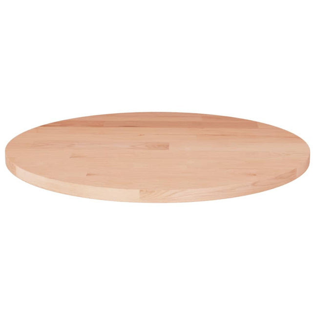 Tafelblad rond Ø50x1,5 cm onbehandeld massief eikenhout Ø 50 x 1.5 cm Naturel