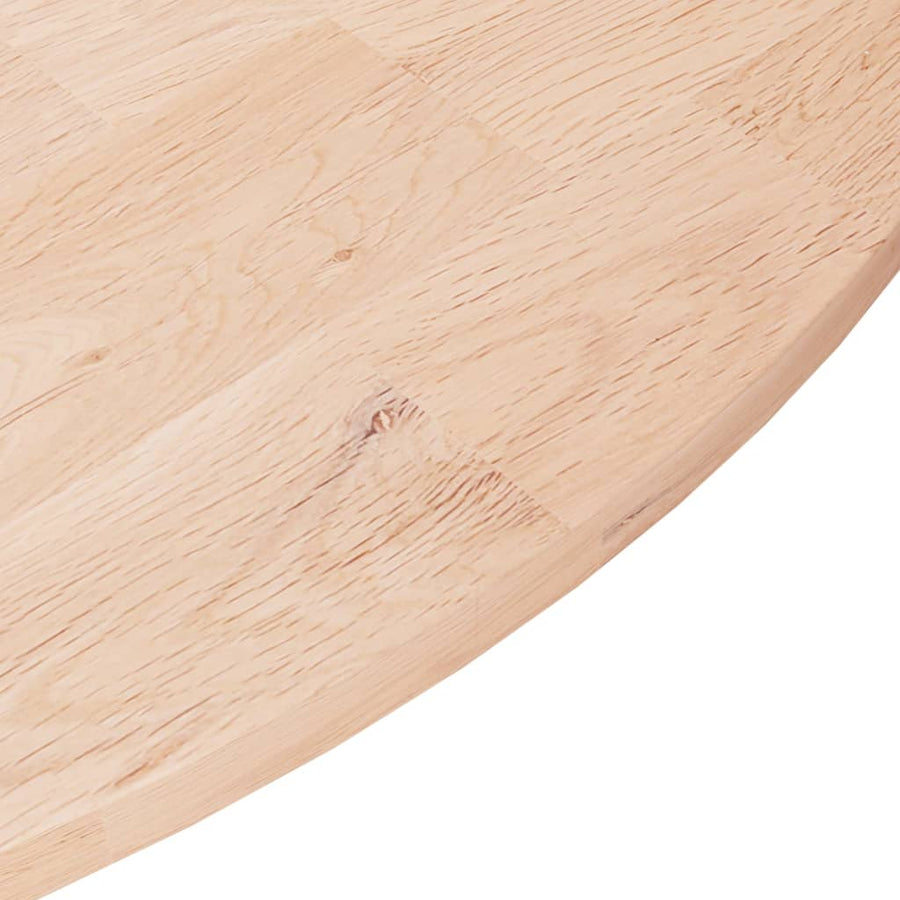 Tafelblad rond Ø60x1,5 cm onbehandeld massief eikenhout Ø 60 x 1.5 cm Naturel