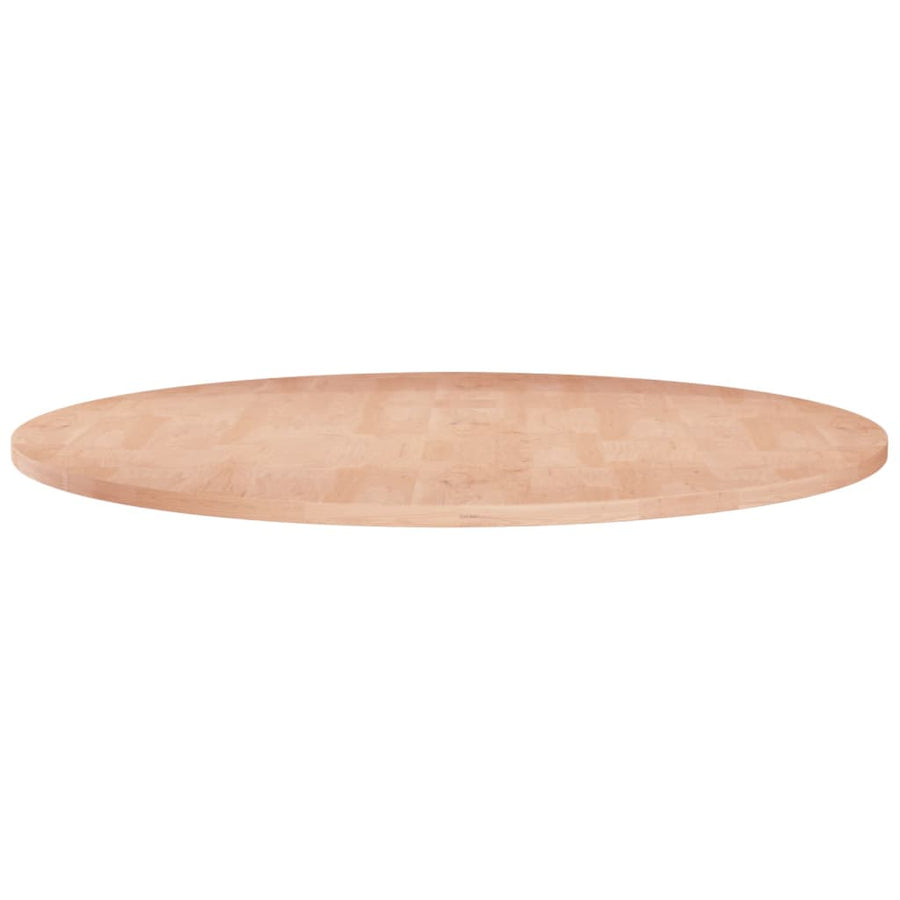 Tafelblad Rond Ø80X1,5 Cm Onbehandeld Massief Eikenhout