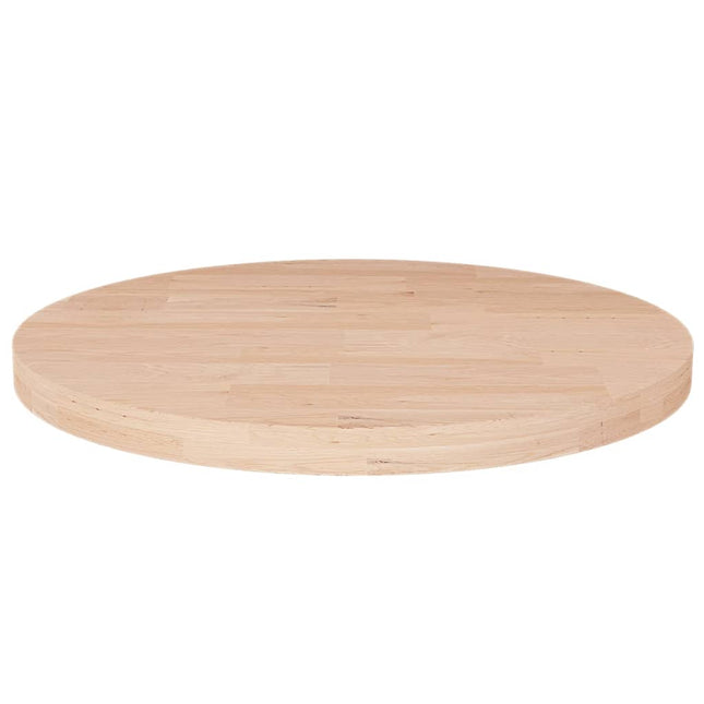 Tafelblad rond Ø30x2,5 cm onbehandeld massief eikenhout Ø 30 x 2.5 cm Naturel