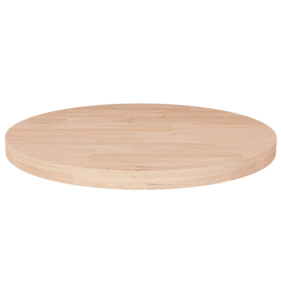 Tafelblad rond Ø40x2,5 cm onbehandeld massief eikenhout Ø 40 x 2.5 cm Naturel