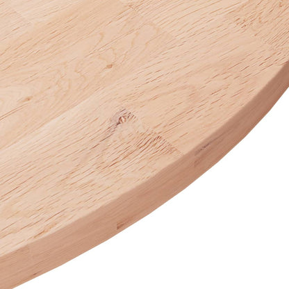 Tafelblad rond Ø60x2,5 cm onbehandeld massief eikenhout Ø 60 x 2.5 cm Naturel