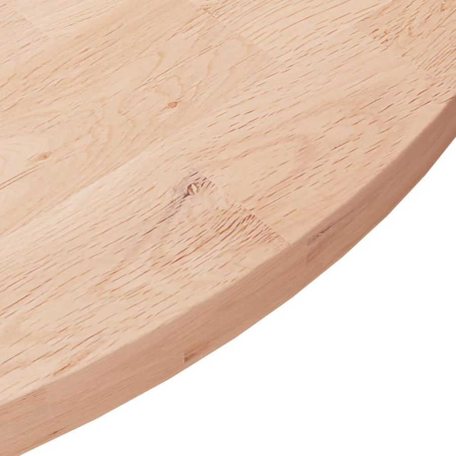 Tafelblad rond Ø70x2,5 cm onbehandeld massief eikenhout Ø 70 x 2.5 cm Naturel