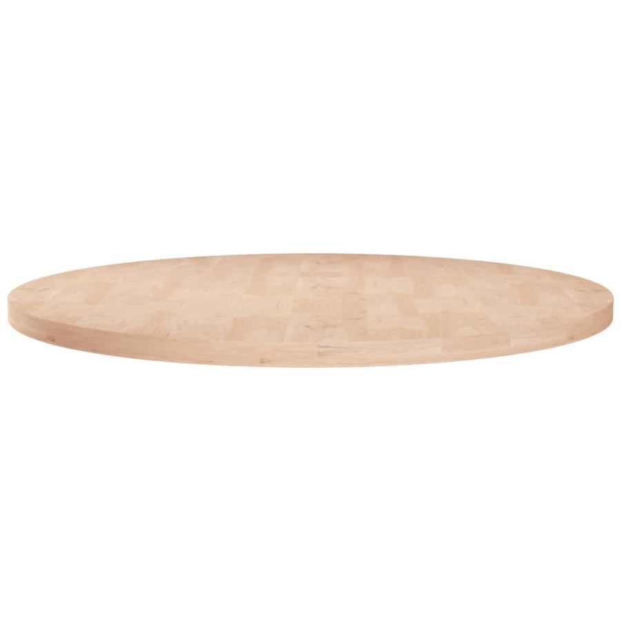 Tafelblad rond Ø80x2,5 cm onbehandeld massief eikenhout Ø 80 x 2.5 cm Naturel