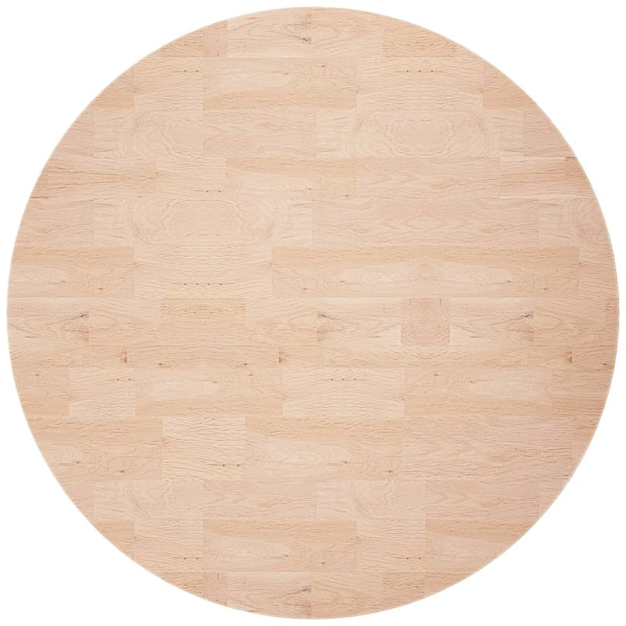 Tafelblad rond Ø80x2,5 cm onbehandeld massief eikenhout Ø 80 x 2.5 cm Naturel
