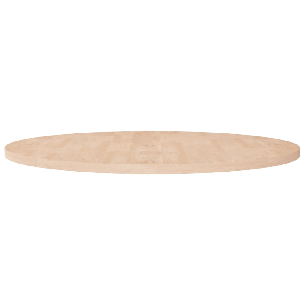 Tafelblad Rond Ø90X2,5 Cm Onbehandeld Massief Eikenhout Ø 90 x 2.5 cm Naturel