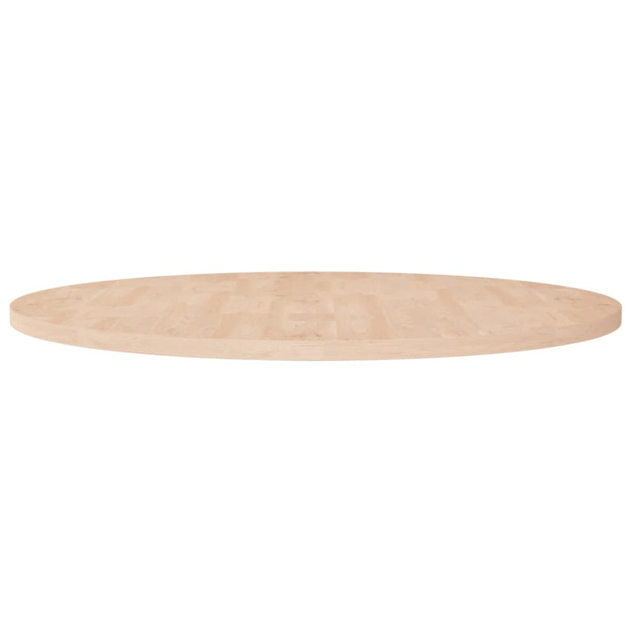 Tafelblad Rond Ø90X2,5 Cm Onbehandeld Massief Eikenhout Ø 90 x 2.5 cm Naturel