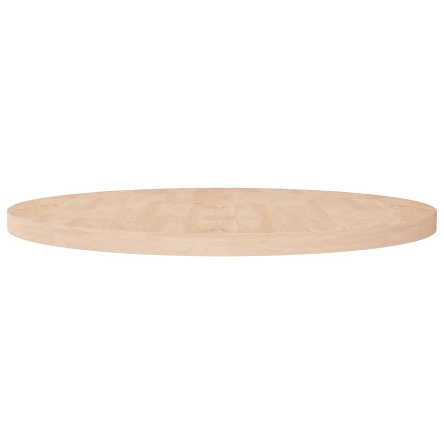 Tafelblad Rond Ø90X4 Cm Onbehandeld Massief Eikenhout Ø 90 x 4 cm Naturel