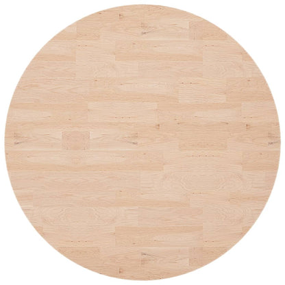 Tafelblad Rond Ø90X4 Cm Onbehandeld Massief Eikenhout Ø 90 x 4 cm Naturel