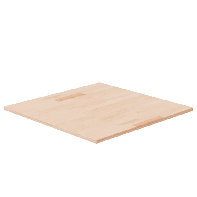 Tafelblad vierkant 60x60x1,5 cm onbehandeld massief eikenhout 60 x 60 x 1.5 cm Naturel