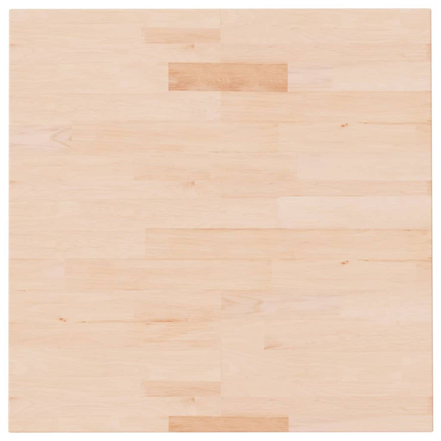 Tafelblad vierkant 60x60x1,5 cm onbehandeld massief eikenhout 60 x 60 x 1.5 cm Naturel