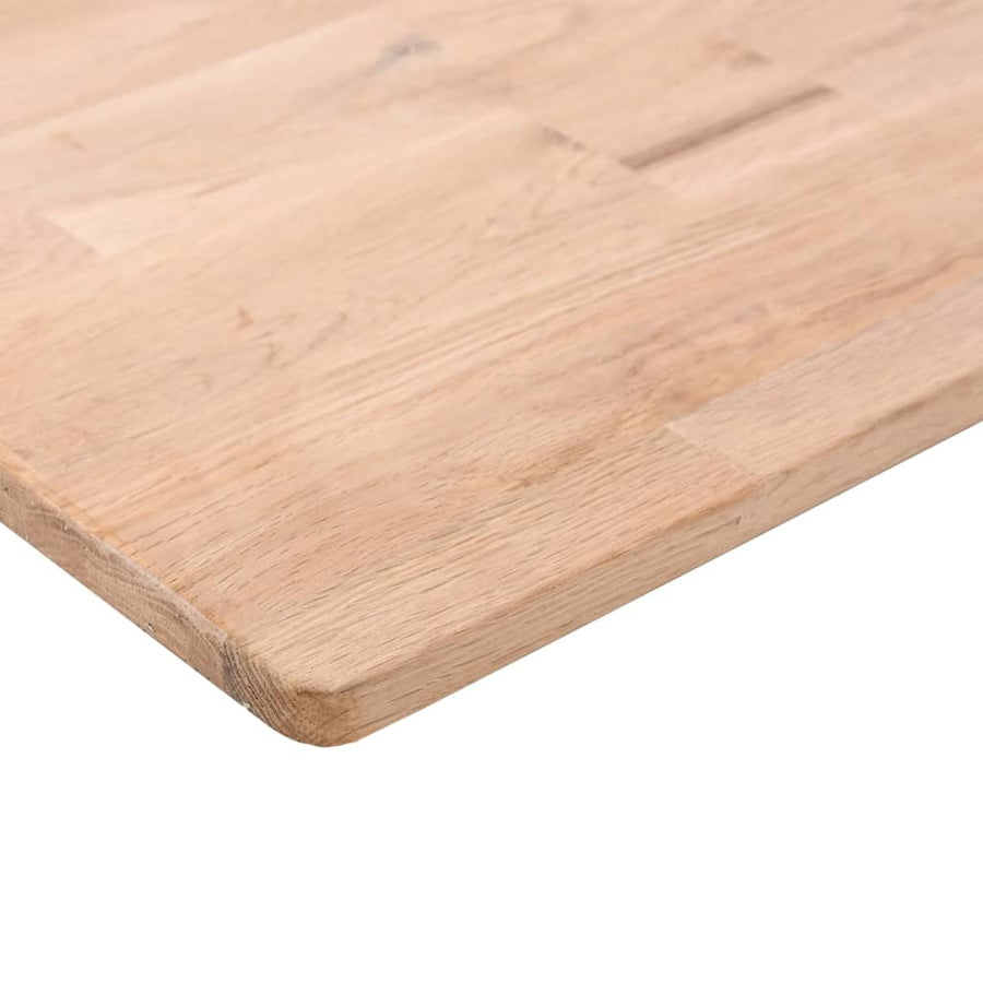 Tafelblad vierkant 60x60x1,5 cm onbehandeld massief eikenhout 60 x 60 x 1.5 cm Naturel