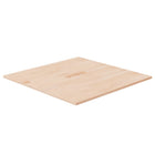 Tabletop square 70x70x1.5 cm untreated solid oak