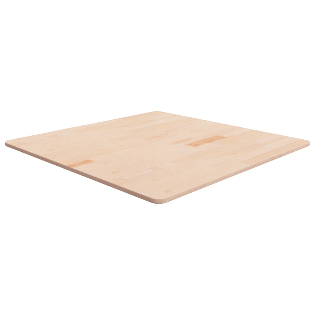 Tafelblad Vierkant 90X90X1,5 Cm Onbehandeld Massief Eikenhout 90 x 90 x 1.5 cm Naturel