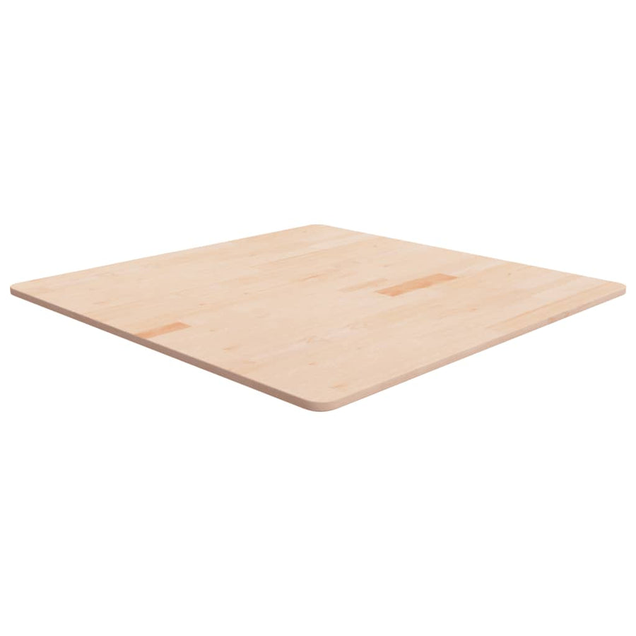 Tafelblad Vierkant 90X90X1,5 Cm Onbehandeld Massief Eikenhout 90 x 90 x 1.5 cm Naturel