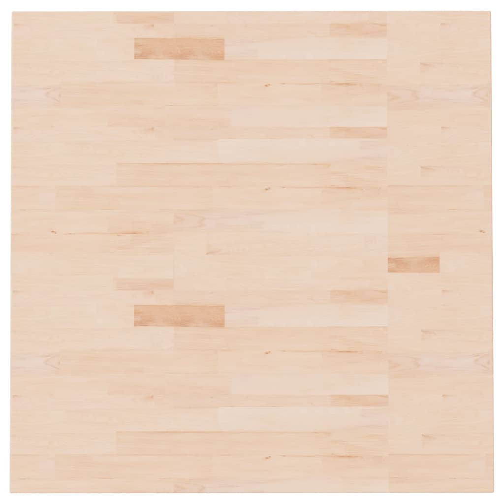 Tafelblad Vierkant 90X90X1,5 Cm Onbehandeld Massief Eikenhout 90 x 90 x 1.5 cm Naturel