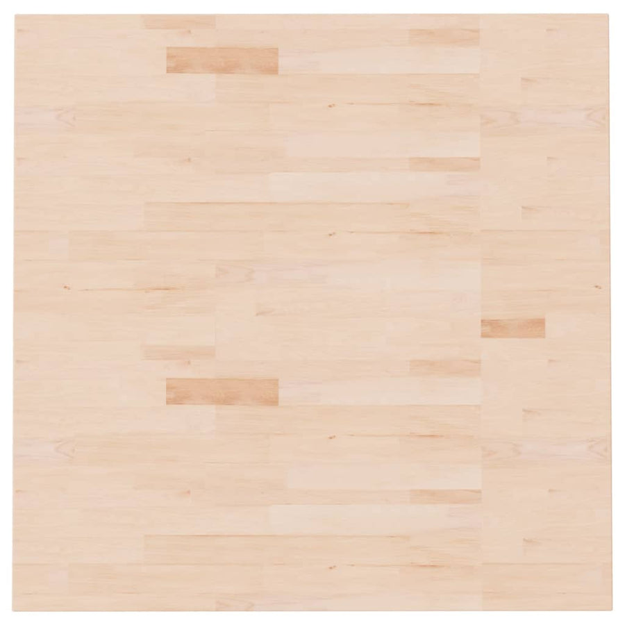 Tafelblad Vierkant 90X90X1,5 Cm Onbehandeld Massief Eikenhout 90 x 90 x 1.5 cm Naturel