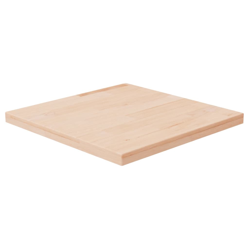 Tafelblad vierkant 40x40x2,5 cm onbehandeld massief eikenhout 40 x 40 x 2.5 cm Naturel