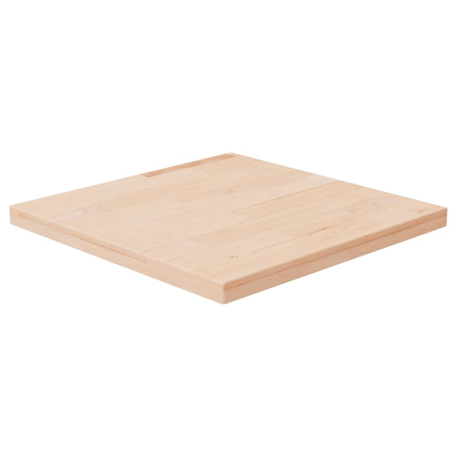 Tafelblad vierkant 40x40x2,5 cm onbehandeld massief eikenhout 40 x 40 x 2.5 cm Naturel