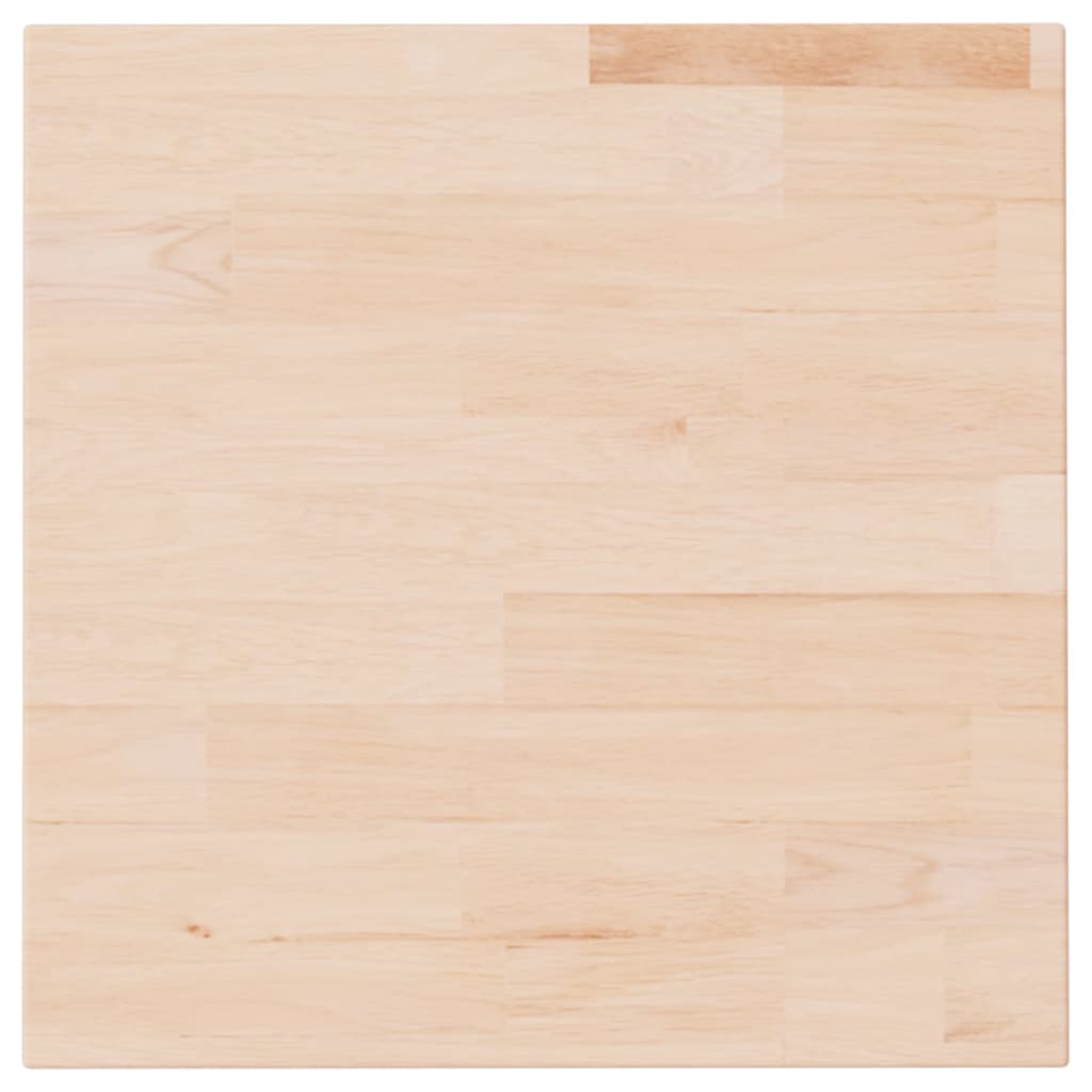 Tafelblad vierkant 40x40x2,5 cm onbehandeld massief eikenhout 40 x 40 x 2.5 cm Naturel