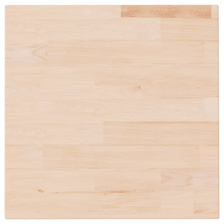 Tafelblad vierkant 40x40x2,5 cm onbehandeld massief eikenhout 40 x 40 x 2.5 cm Naturel