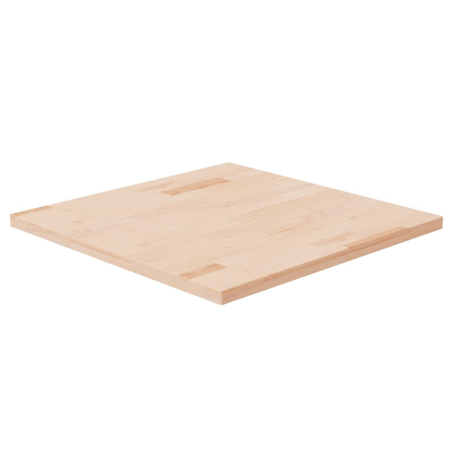 Tafelblad vierkant 60x60x2,5 cm onbehandeld massief eikenhout 60 x 60 x 2.5 cm Naturel