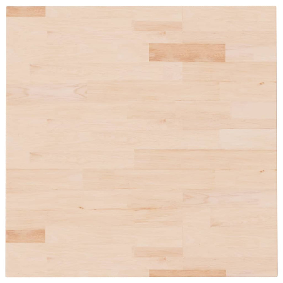 Tafelblad vierkant 60x60x2,5 cm onbehandeld massief eikenhout 60 x 60 x 2.5 cm Naturel