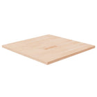 Tabletop square 70x70x2.5 cm untreated solid oak