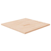 Tabletop square 70x70x2.5 cm untreated solid oak