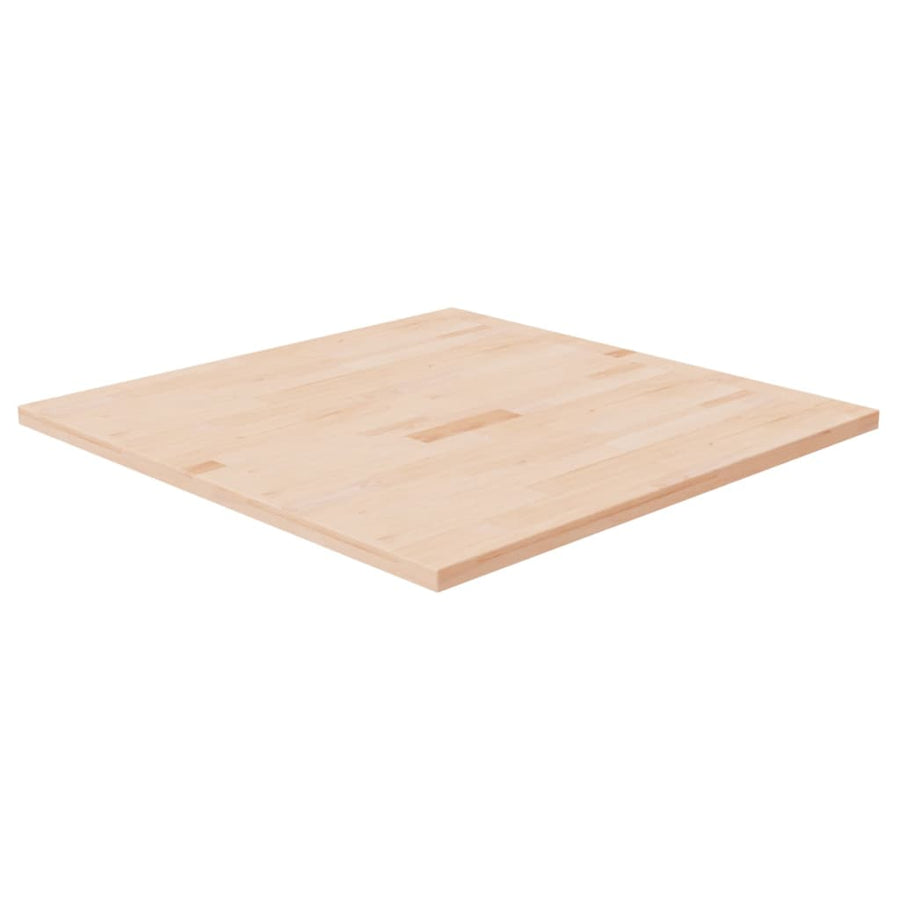 Tafelblad Vierkant 80X80X2,5 Cm Onbehandeld Massief Eikenhout 80 x 80 x 2.5 cm Naturel