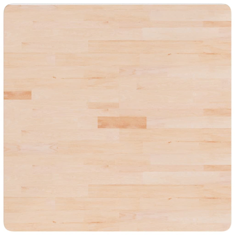 Tafelblad Vierkant 80X80X2,5 Cm Onbehandeld Massief Eikenhout 80 x 80 x 2.5 cm Naturel