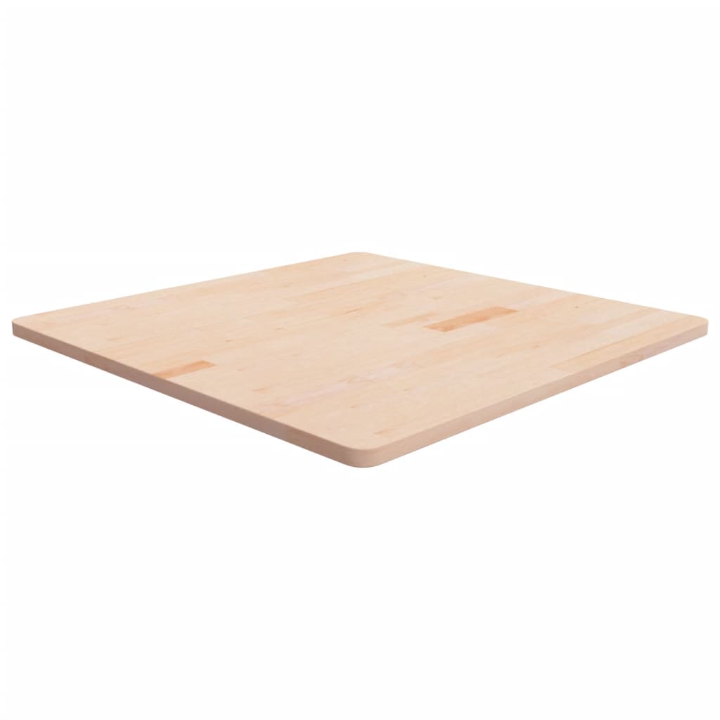 Tafelblad Vierkant 90X90X2,5 Cm Onbehandeld Massief Eikenhout 90 x 90 x 2.5 cm