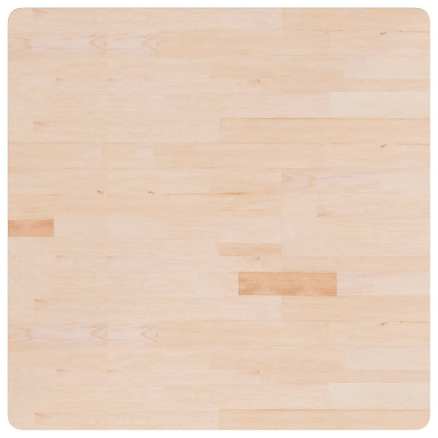 Tafelblad Vierkant 90X90X2,5 Cm Onbehandeld Massief Eikenhout 90 x 90 x 2.5 cm
