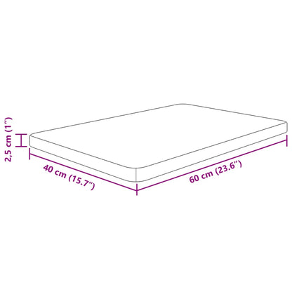 Wastafelblad 60X40X2,5 Cm Onbehandeld Massief 60 x 40 x 2.5 cm Naturel