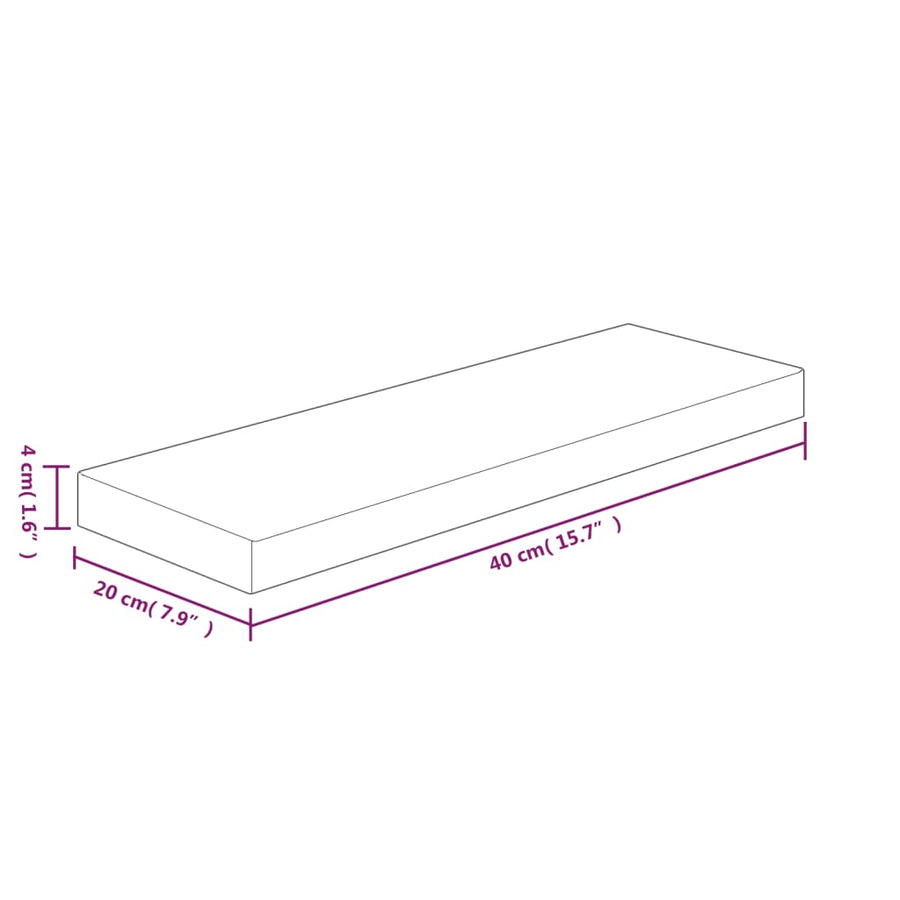 Plank 40 X 20 X 4 Cm Onbewerkt Massief Eikenhout