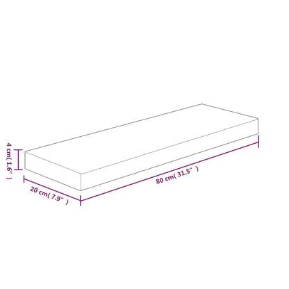 Plank 80X20X4 Cm Onbehandeld Massief Eikenhout 1 80 x 20 x 4 cm