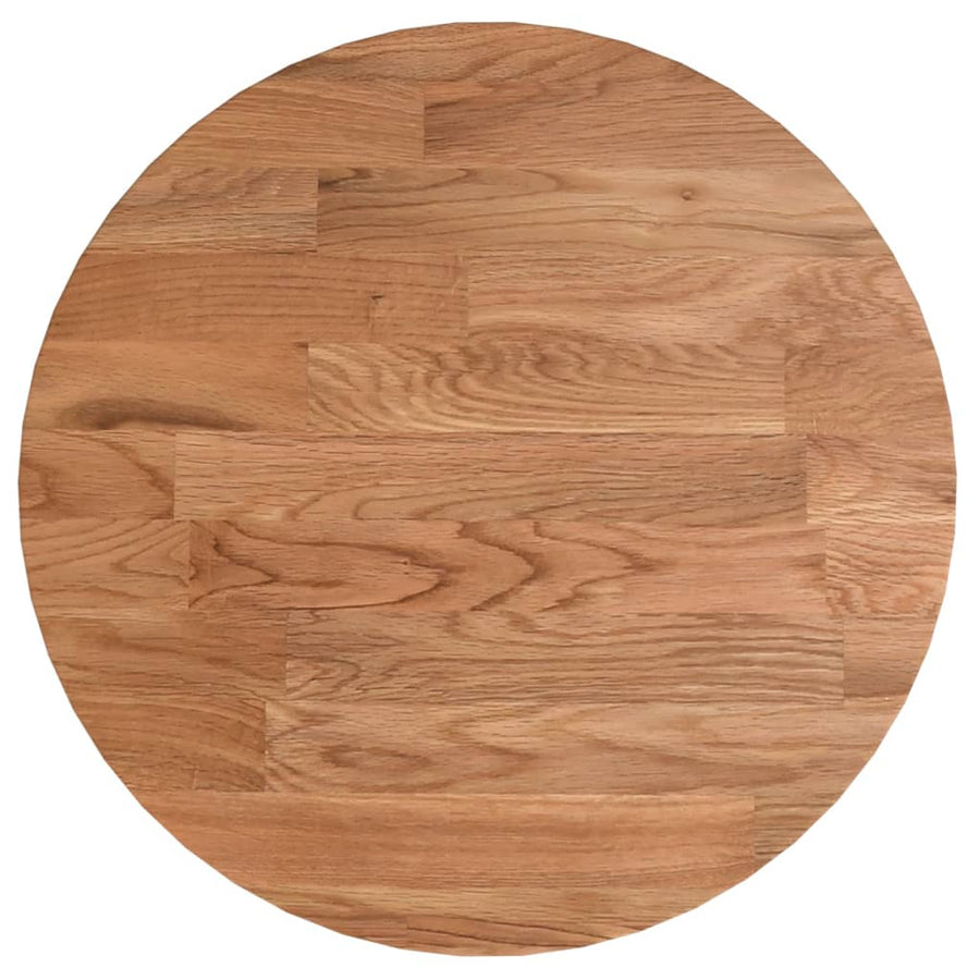 Tafelblad rond Ø30x1,5 cm bewerkt massief eikenhout lichtbruin Ø 30 x 1.5 cm Lichtbruin